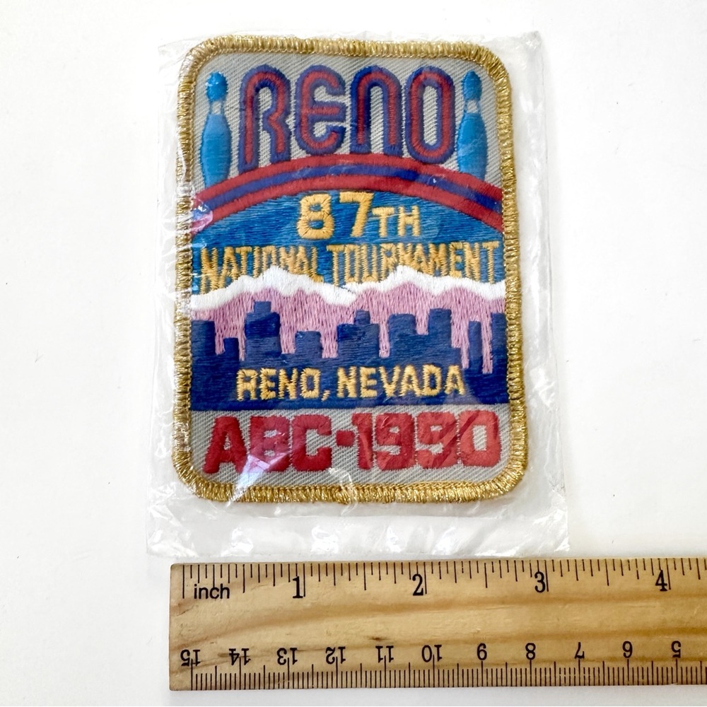 Vintage Bowling Patch ABC 87th Championship Tournament Embroidery Sew On NOS